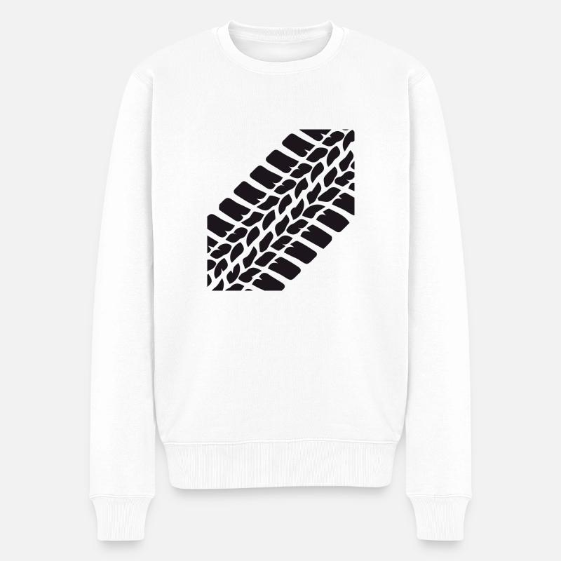 trackz - Männer Premium Bio Pullover - Weiß