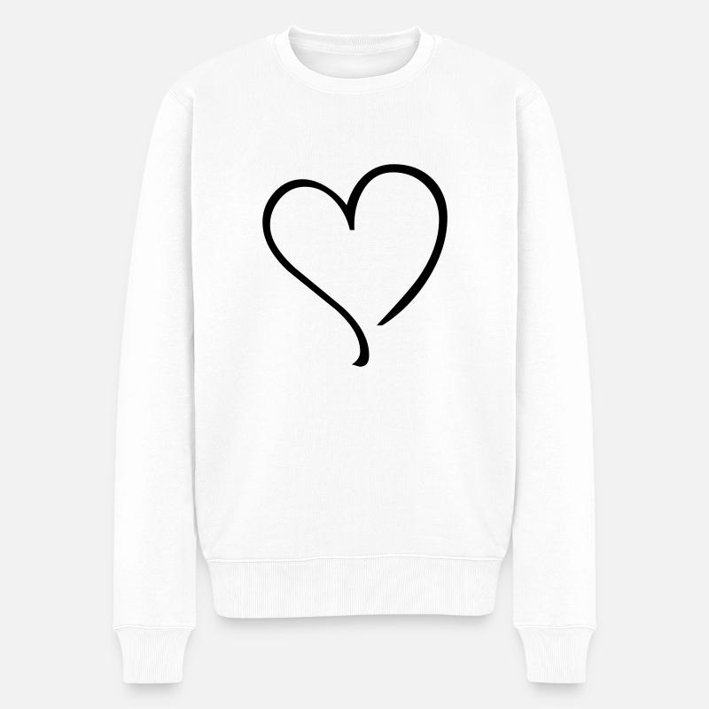 heart - Pull Premium bio Homme - blanc