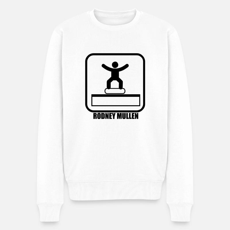 skateboard sign rodney mullen - Männer Premium Bio Pullover - Weiß