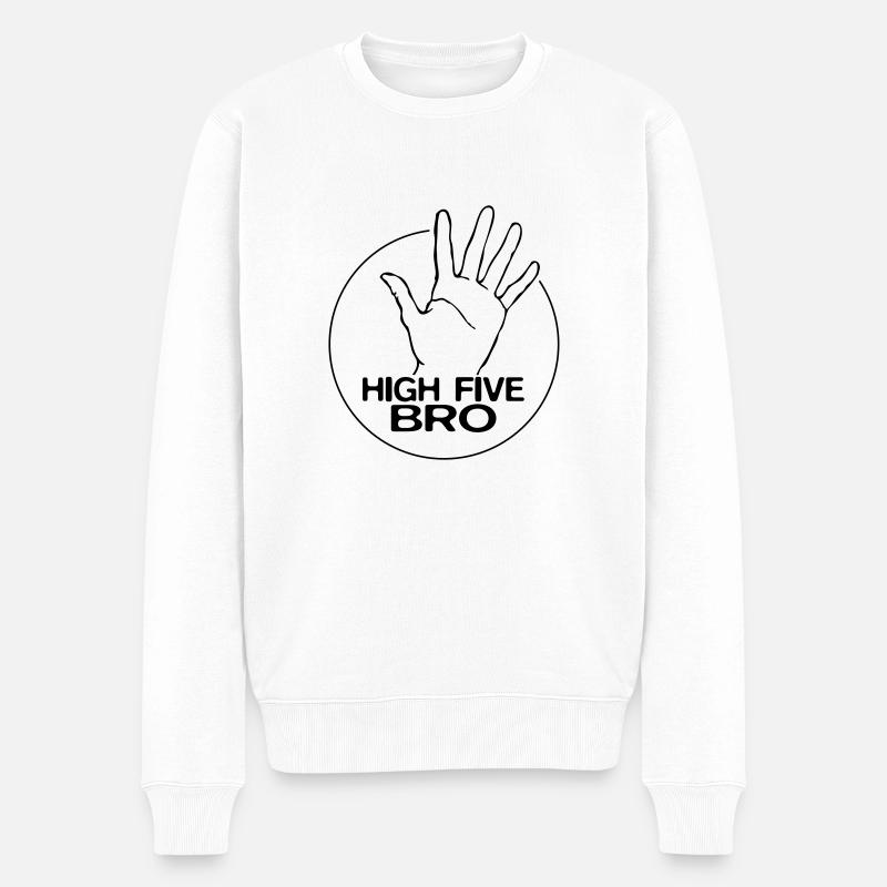 High Five Bro! - Pull Premium bio Homme - blanc