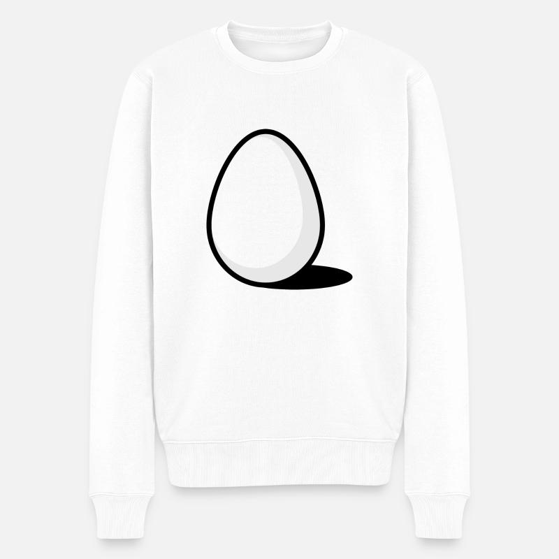 Ein Ei - Männer Premium Bio Pullover - Weiß
