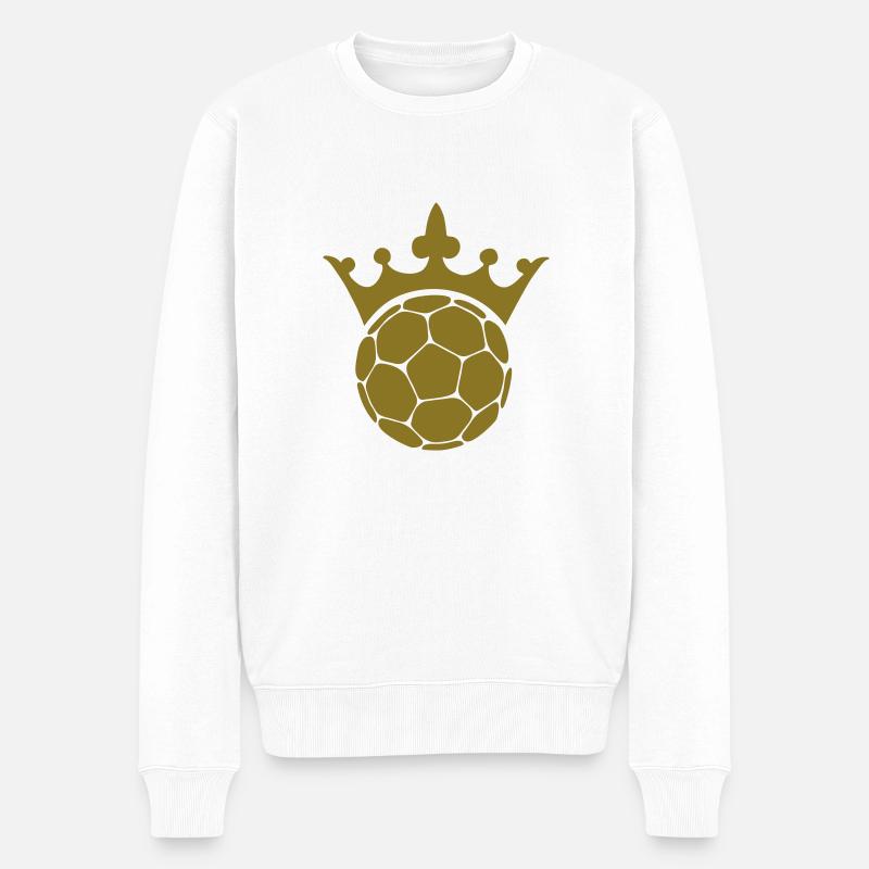 Handball - Männer Premium Bio Pullover - Weiß