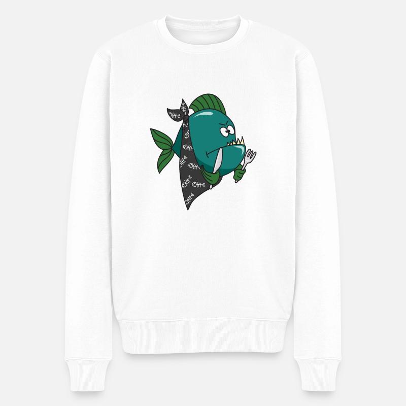 Piranha - Pull Premium bio Homme - blanc