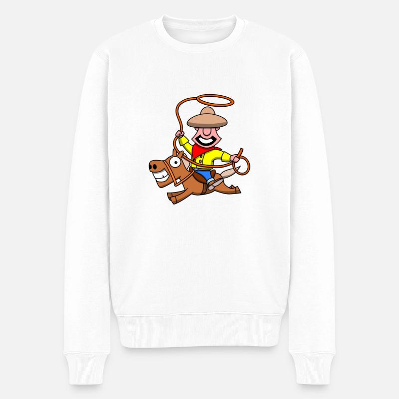 cowboy - Pull Premium bio Homme - blanc