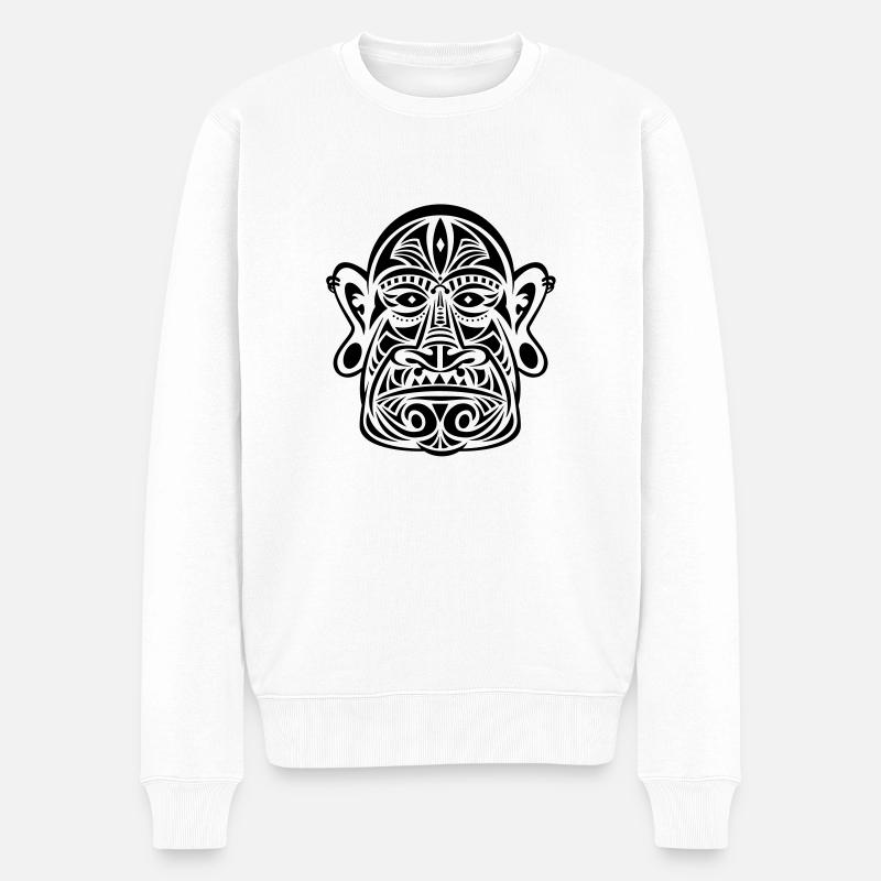 maori_tatoo - Männer Premium Bio Pullover - Weiß