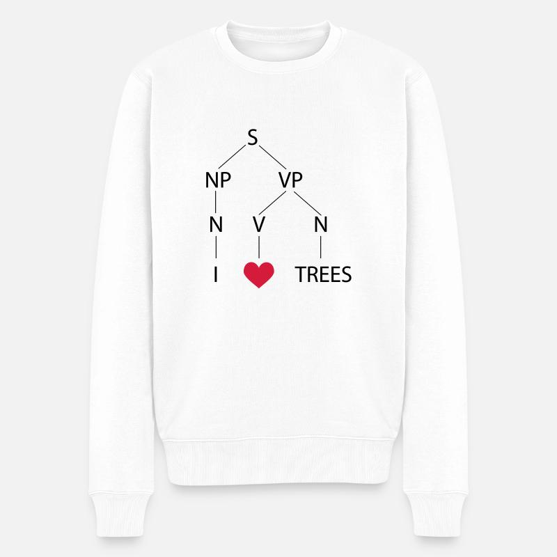 Syntax tree - Men's Premium Organic Jumper - white