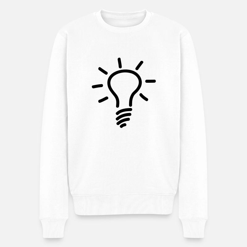 gluehbirne_f1 - Pull Premium bio Homme - blanc