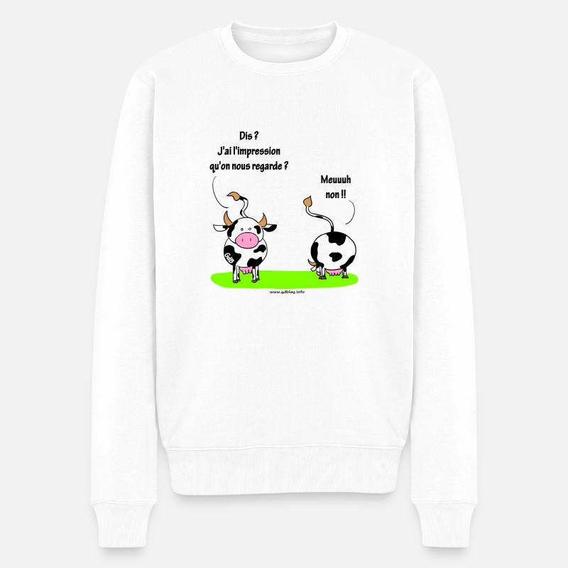 Les vaches - Pull Premium bio Homme - blanc
