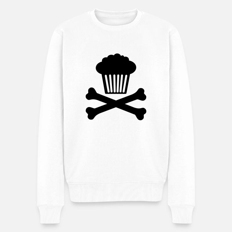 Cupcakes N'Bones - Pull Premium bio Homme - blanc
