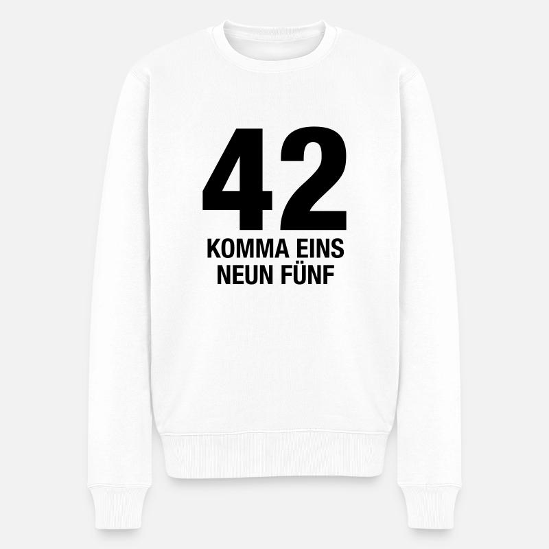 42, 195 (Marathon) - Männer Premium Bio Pullover - Weiß