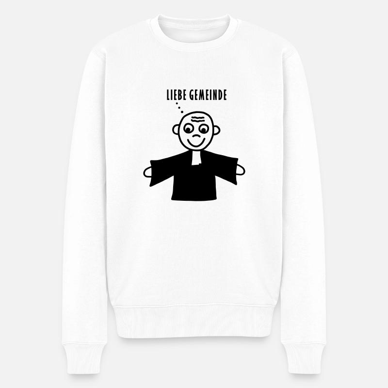 Liebe Gemeinde - Männer Premium Bio Pullover - Weiß