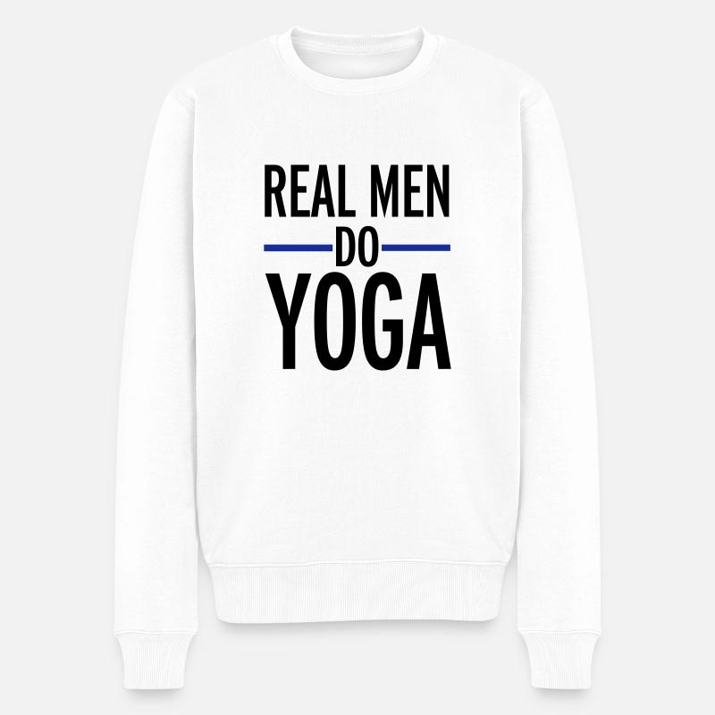 Yoga - Männer Premium Bio Pullover - Weiß