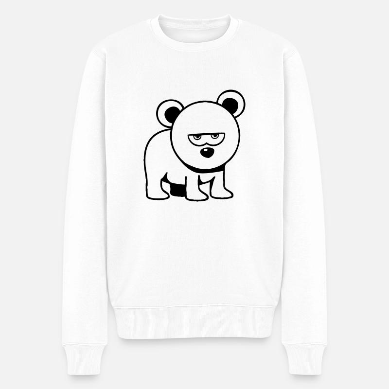 Porter moins drôle - Pull Premium bio Homme - blanc