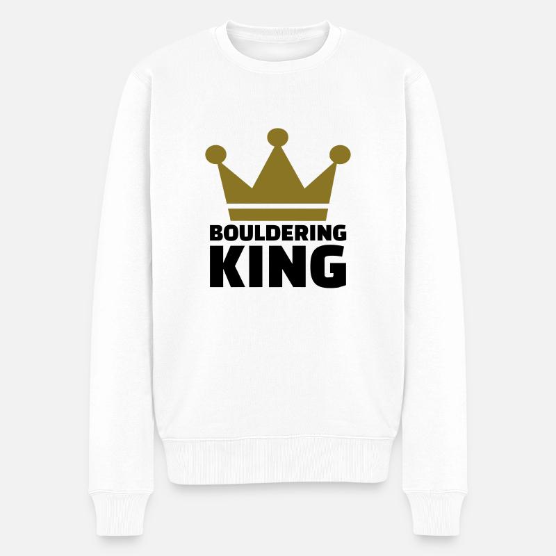 Bouldern - Männer Premium Bio Pullover - Weiß