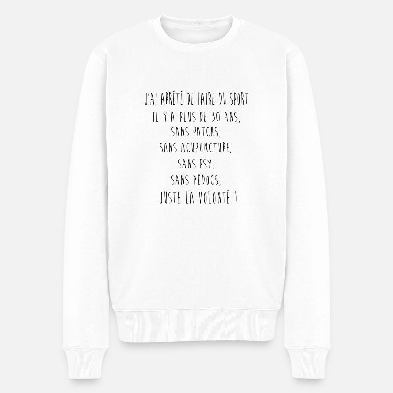 LA VOLONTÉ ! - Pull Premium bio Homme - blanc