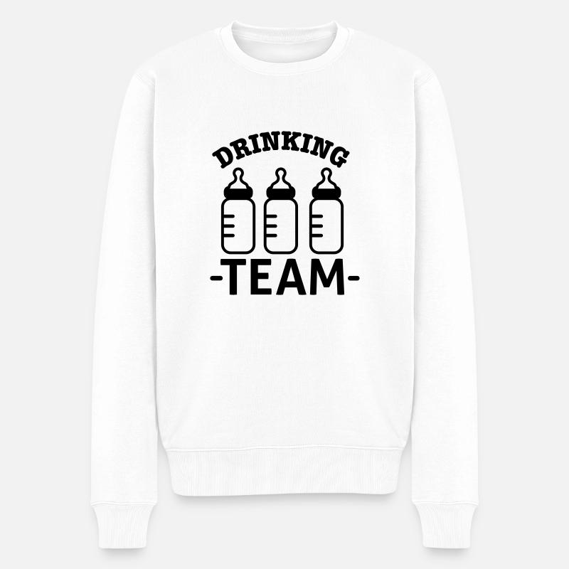 Babyflasche - Männer Premium Bio Pullover - Weiß