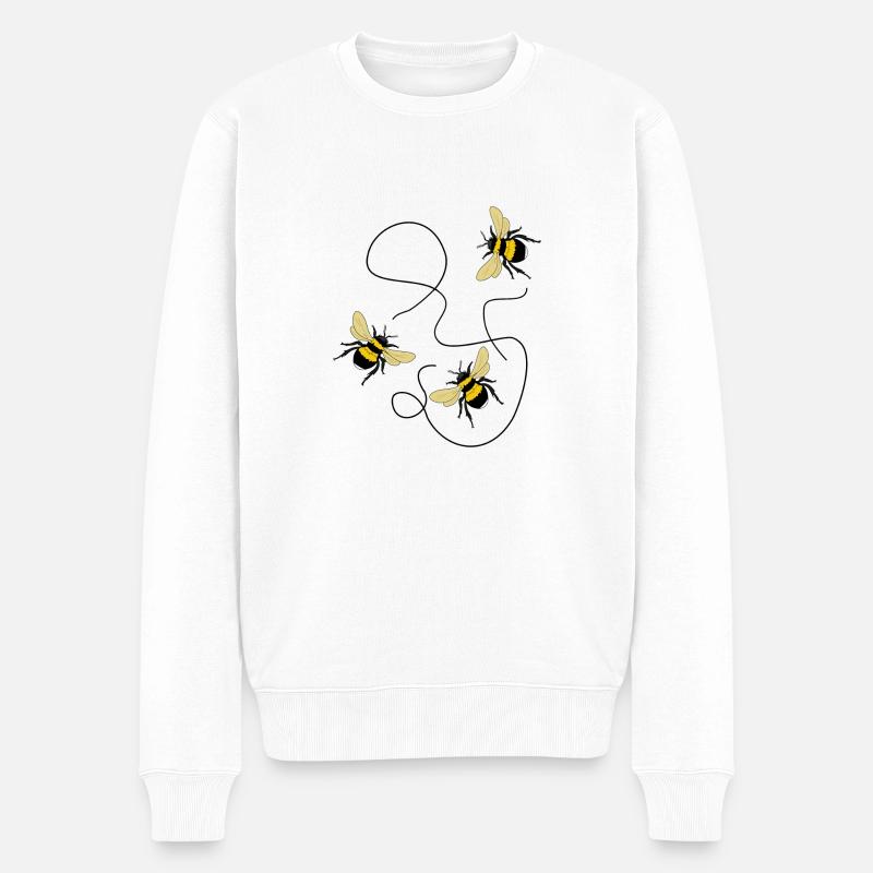 Hummeln - Männer Premium Bio Pullover - Weiß
