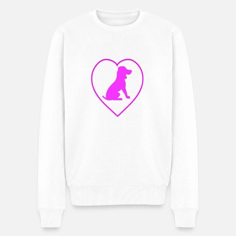 chien - Pull Premium bio Homme - blanc