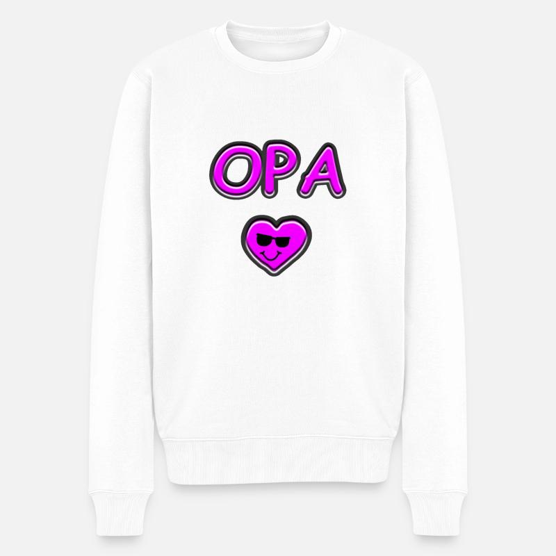 Opa - Männer Premium Bio Pullover - Weiß
