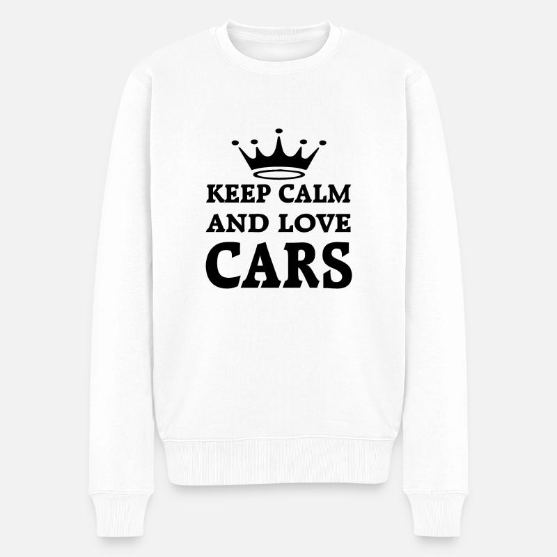 Car Auto - Männer Premium Bio Pullover - Weiß