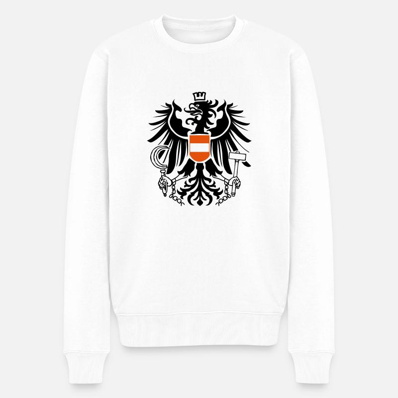 adlerösterreich - Männer Premium Bio Pullover - Weiß
