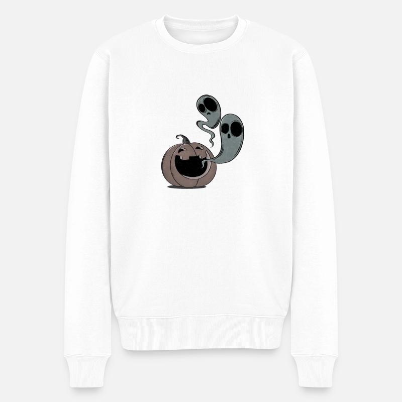 Verfluchter Kürbis - Männer Premium Bio Pullover - Weiß