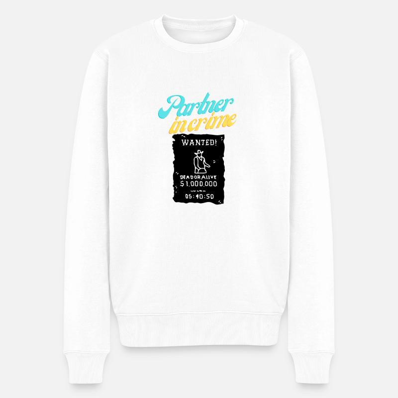 Wanted - Männer Premium Bio Pullover - Weiß