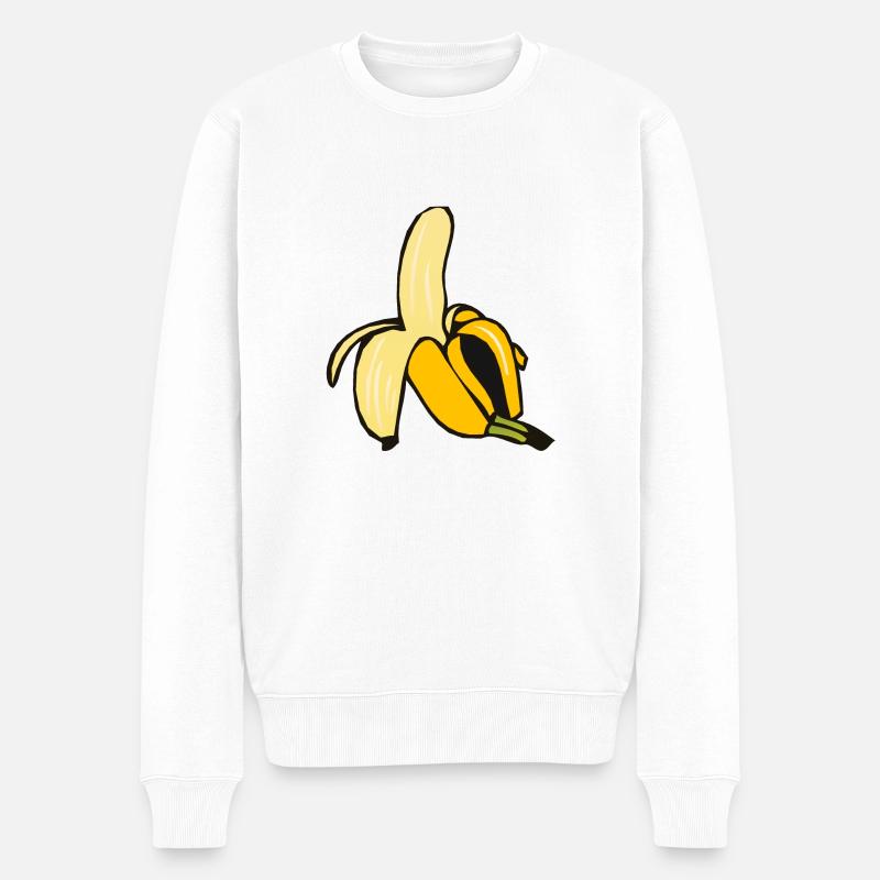 banane 11 A - Pull Premium bio Homme - blanc