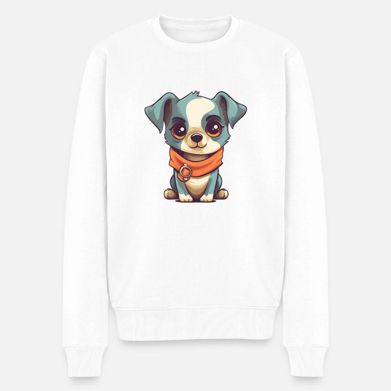 Chien mignon - Pull Premium bio Homme - blanc