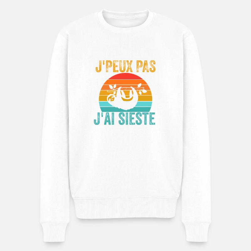 J'peux pas j'ai sieste - Pull Premium bio Homme - blanc