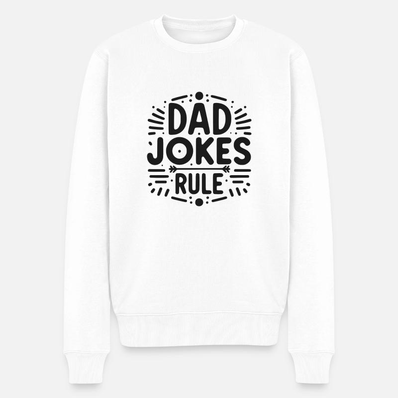 Les blagues de papa règnent - Pull Premium bio Homme - blanc