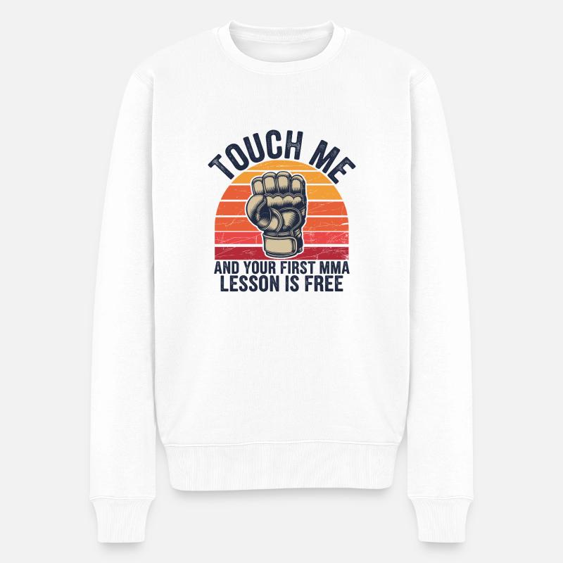 Sûr de lui et combatif - Pull Premium bio Homme - blanc