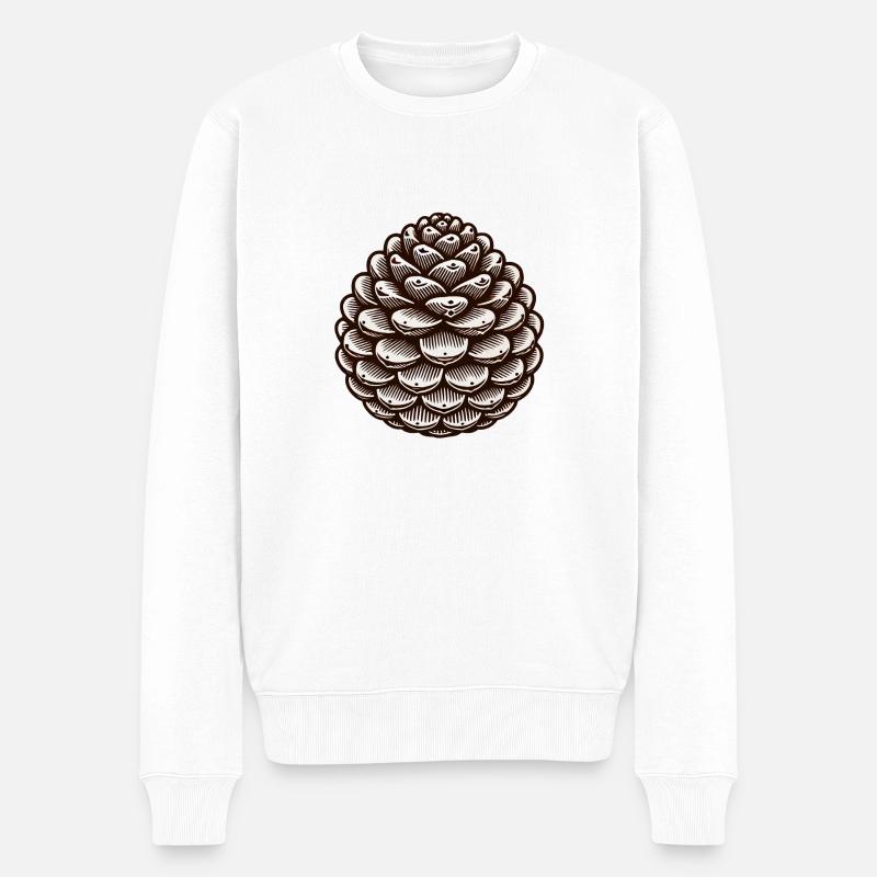 Pomme de pin - Pull Premium bio Homme - blanc