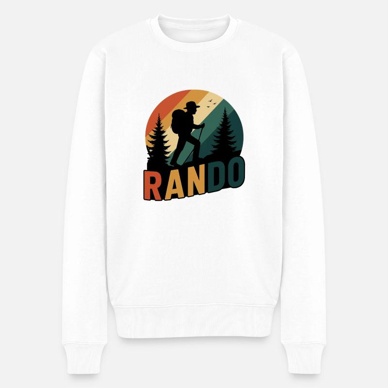 Randonne Rando randonneur - Pull Premium bio Homme - blanc