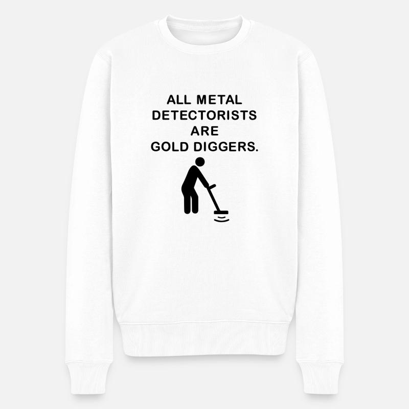 GOLDGRÄBER - Männer Premium Bio Pullover - Weiß