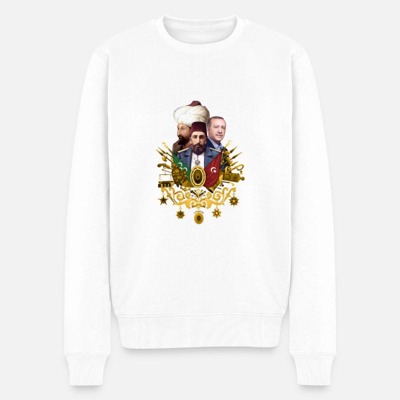 Osmanisches Reich | Wappen - Männer Premium Bio Pullover - Weiß