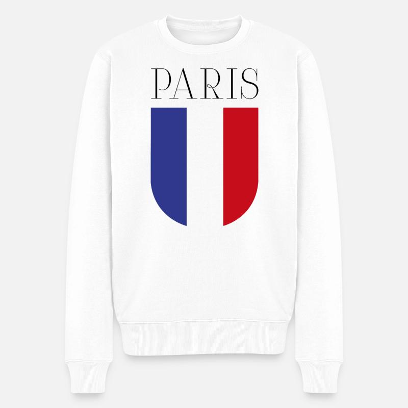 France Paris - Pull Premium bio Homme - blanc