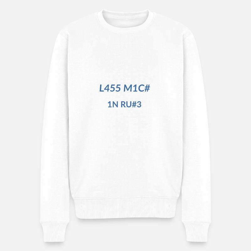Lass mich in ruhe - Männer Premium Bio Pullover - Weiß