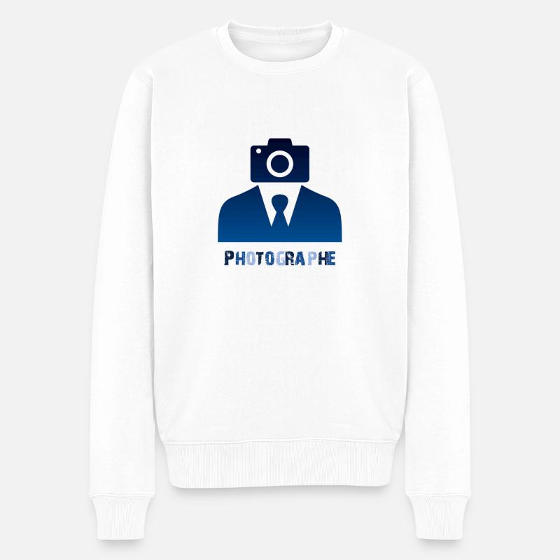 Fotograf - Männer Premium Bio Pullover - Weiß