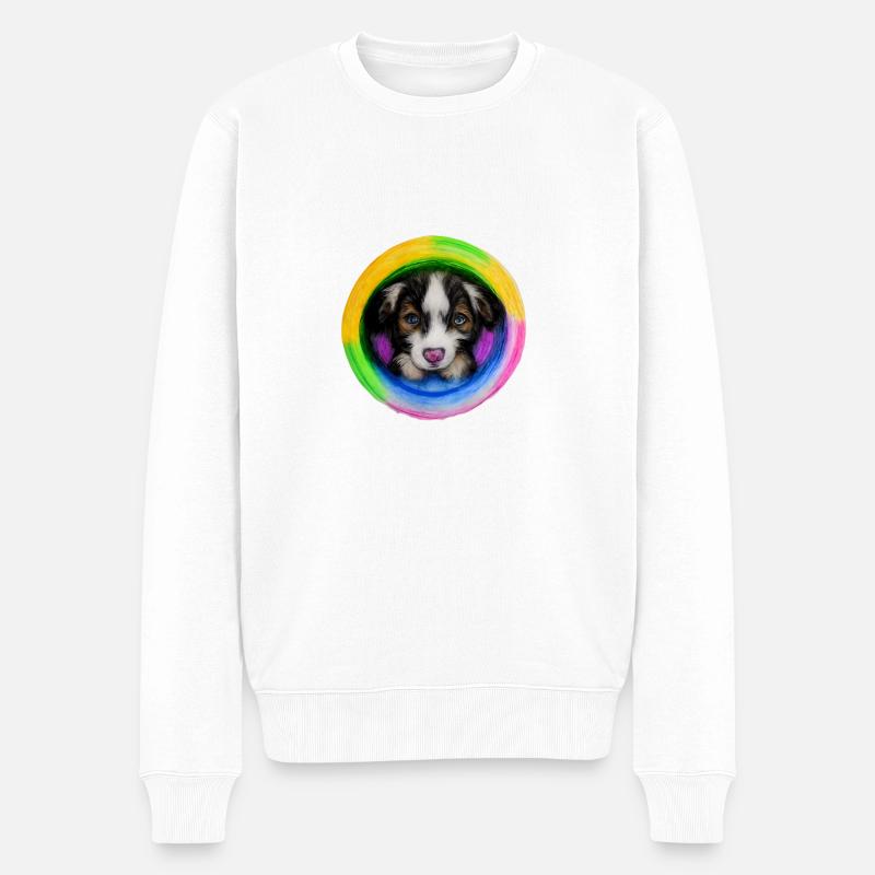 Rainbow Dog Berger Australien - Pull Premium bio Homme - blanc