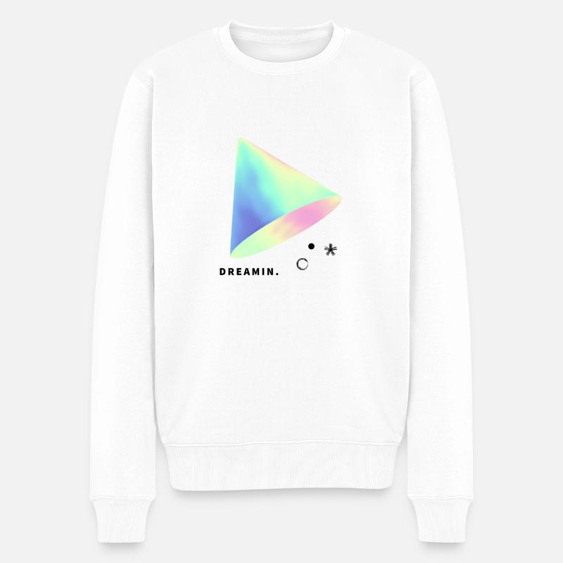 Dreamin. - Männer Premium Bio Pullover - Weiß