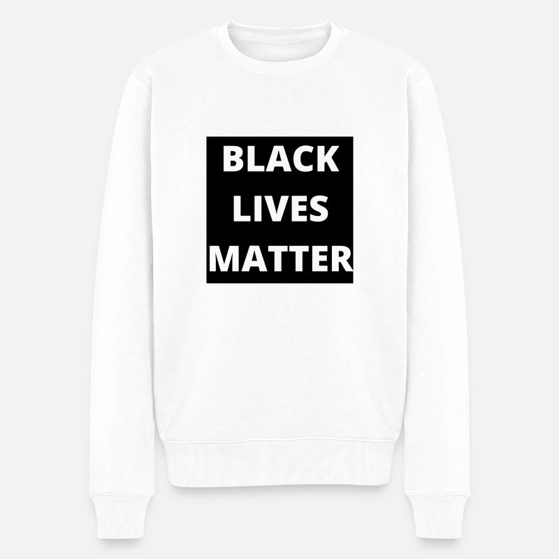black lives matter - Pull Premium bio Homme - blanc