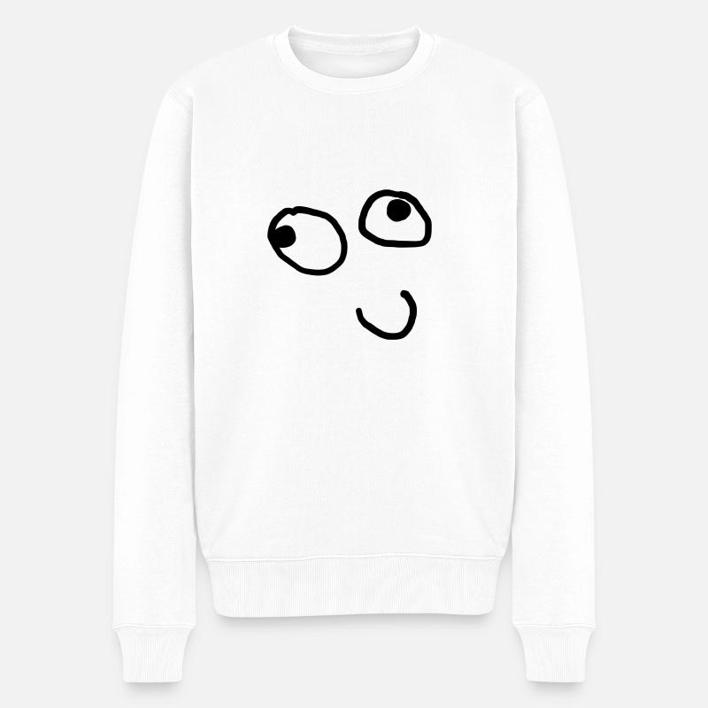 Markus - Männer Premium Bio Pullover - Weiß