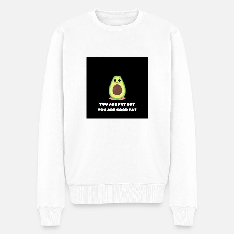 Cute Avocado - Männer Premium Bio Pullover - Weiß