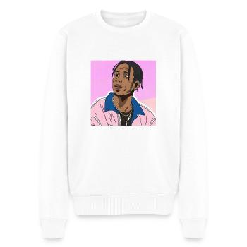 Anime Rapper TP - Men's Premium Organic Jumper - white - Front - Thijin (182cm)