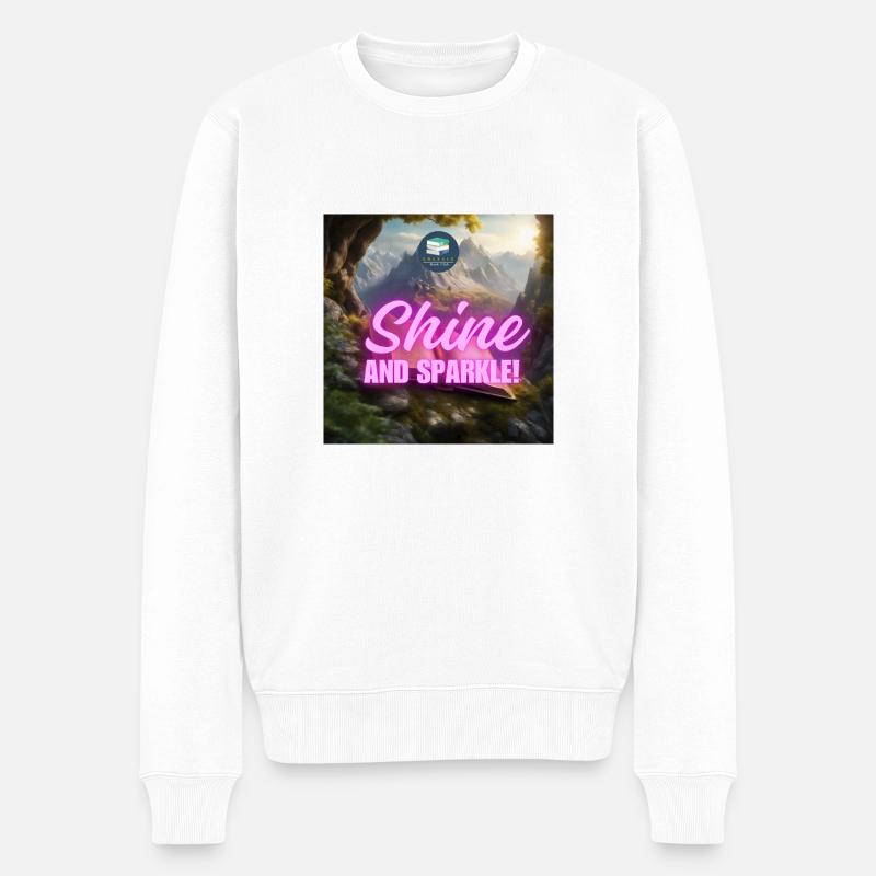 Éclat et éclat émeraude - Pull Premium bio Homme - blanc