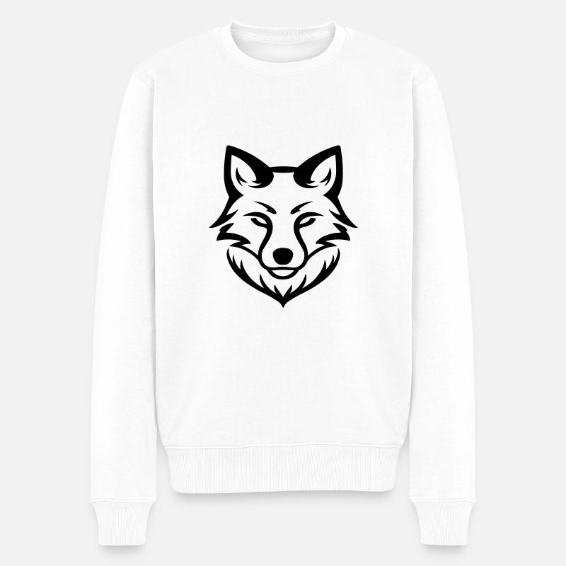 renard - Pull Premium bio Homme - blanc