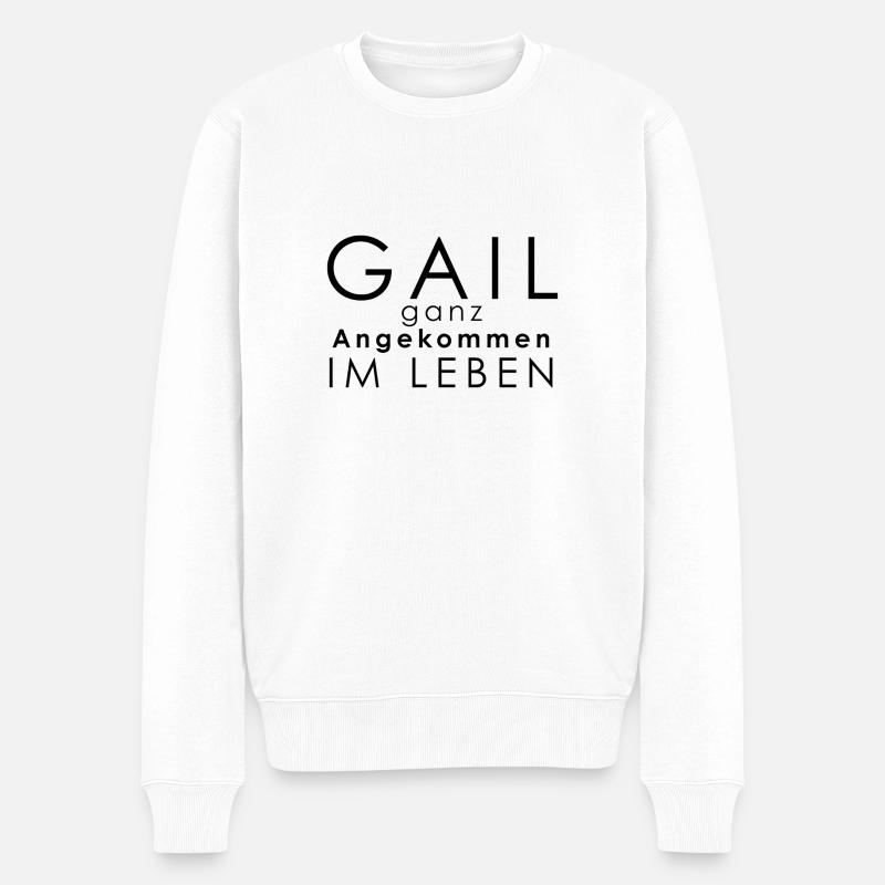 GAIL2 - Männer Premium Bio Pullover - Weiß