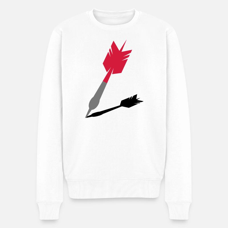 Une fléchette et son ombre - Pull Premium bio Homme - blanc