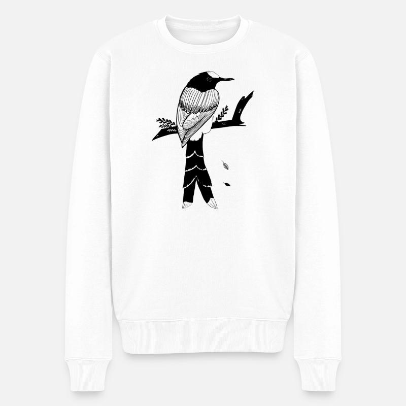 BlackBird - Männer Premium Bio Pullover - Weiß